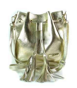 WŁOSKA LISTONOSZKA WORECZEK LA BOMBA ZŁOTE OKUCIA