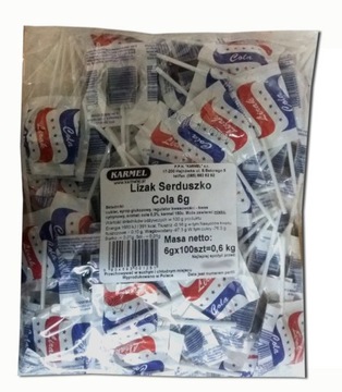 LIZAKI SERCA COLA 100szt DZIEŃ DZIECKA DZIEŃ MATKI