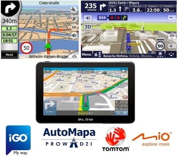 BLOW NAVIGATION GPS720 7 КАРТ ЕВРОПЫ PL НА ВЕЧНОСТЬ