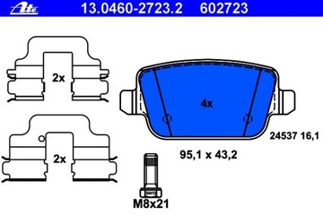 БЛОКИ ЗАДНИЕ ATE FORD MONDEO MK4 IV 07-15