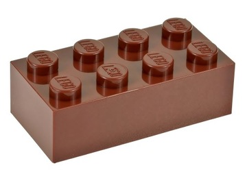 LEGO Klocek zwykły 2x4 3001 brązowy - 4 szt.