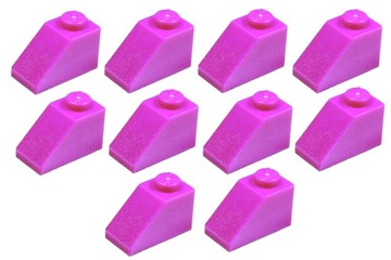 Y64 Lego dachówki 2x1 magenta 3040 10szt NOWE