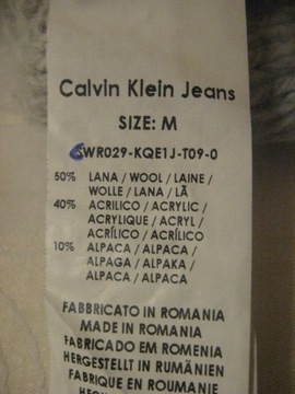 CALVIN KLEIN gruby sweter wełna i alpaca M XL XXL