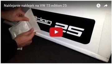Naklejki na tylną klapę drzwi VW T5 T6