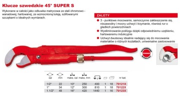 Шведские трубные ключи Rothenberger SuperS 3 шт.