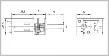 MINI Motor Двигатель 12 В с редуктором 150 об/мин (3448