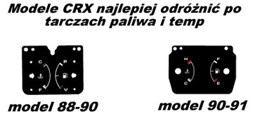 Honda CRX 1990-1991 Циферблаты одометра INDIGLO Pattern 1