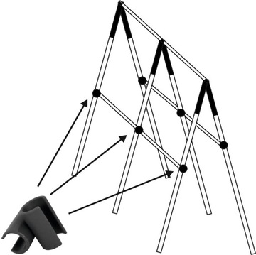 Разъем TYPE T для опор 16 мм, комплект. 6 шт.