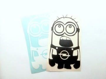 MINIONEK OPEL naklejka sticker MINIONS