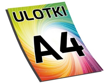 ULOTKI A4 500 szt DWUSTRONNE -KREDA 130g 135g