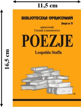 Poezje Leopold Staffa Biblioteczka Opracowania z.71