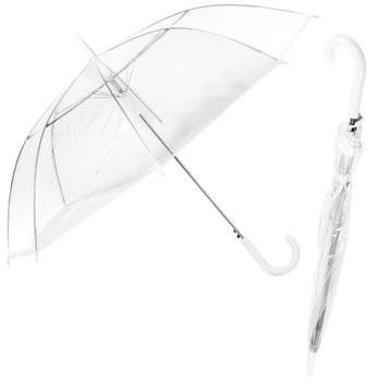 CLEAR UMBRELLA, прозрачный, белый, элегантный свадебный зонт для вечеринки.