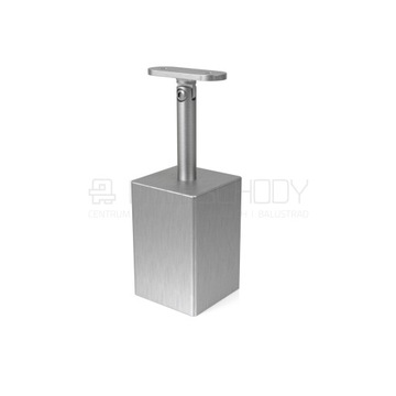 Okucie słupka górne z drewnem 50x50 mm INOX