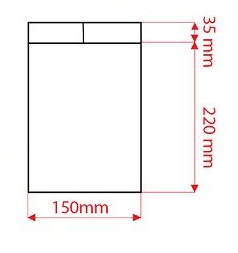 Конверты SAFE А5, прозрачные, 50 шт. 150x220