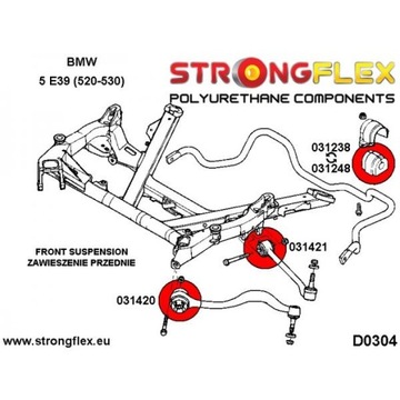 TULEJA GUMA STABILIZATORA BMW 5 E39 POLIURETAN