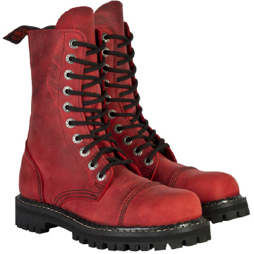 KMM 10 отверстия в отверстиях Boots Red Nubuk Size 43