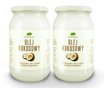 OLEJ KOKOSOWY 2x 900ml NIERAFINOWANY EXTRA VIRGIN