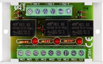 AWZ528 Moduł przekaźnikowy 3xNC/NO 50V