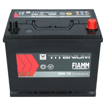 Аккумулятор FIAMM Titanium BLACK D26 75 75 Ач 640 А