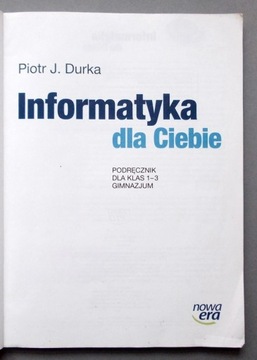 Informatyka GIM Podręcznik Informatyka dla ciebie