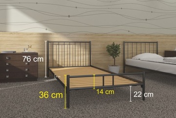 Металлическая молодежная кровать 80х190 узор 3Ж + каркас. Польский производитель