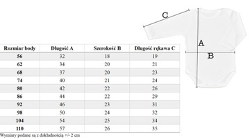 BODY z WŁASNYM NADRUKIEM FOTO ZDJĘCIE rozmiar 92