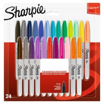 КРЕАТИВНЫЙ перманентный маркер 24 цвета Sharpie В ПОДАРОК ​​РЕБЕНКУ