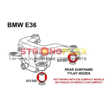 ВТУЛКА МОСТОВОЙ БАЛКИ ЗАДНЯЯ BMW E36 ПОЛИУРЕТАН