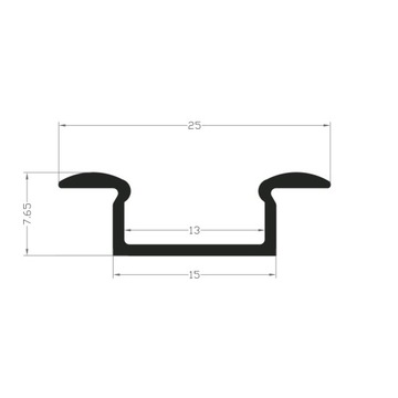 фото ориг. №2, Profile led backlight recessed akb-poland pal061c2 2m black