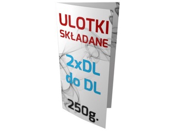 ULOTKI SKŁADANE 2xDL do DL - 1000 szt - KREDA 250g