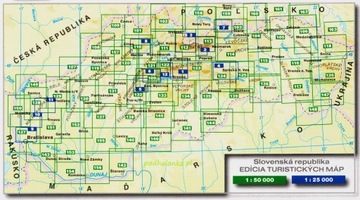 Nitrianska Pahorkatina 152 mapa VKU Słowacja