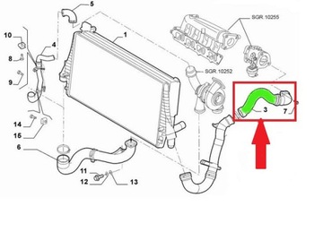 ШЛАНГ ИНТЕРКУЛЕРА FIAT CROMA 1.9 JTD 51790613