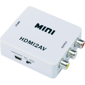 Adapter Konwerter sygnału HDMI do 3 x Cinch RCA AV 1080