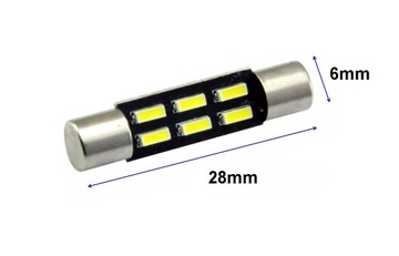 żarówka LED T6.3 12V 1.2W CANBUS 28mm