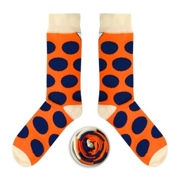 Skarpety CUPOFSOX Granatowe Grochy 37-40