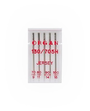 Igły do maszyn półpłaskie Organ Jersey MIX 70-100