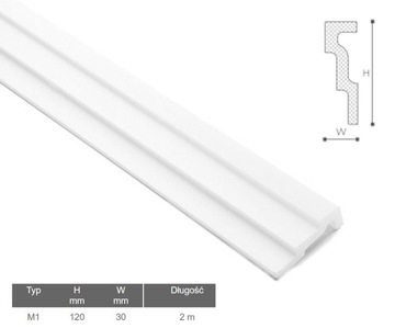 Планка декоративная NMC NOMASTYL -M1- 120х30мм 2мб