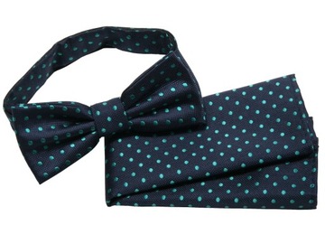 MUCHA MUSZKA GRANATOWA W KROPKI Z POSZETKĄ ($38)