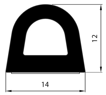 Uszczelki samoprzylepne do okna SD-55 14x12 mm