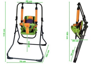 4-в-1 отдельно стоящие складные качели для ребенка + стульчик + качалка