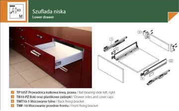 СИСТЕМА ВЫДВИЖНЫХ ЯЩИКОВ AMIX BOX LOW 400 MM СИСТЕМА TB10