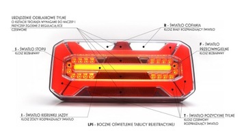 ЗАДНИЙ ФОНАРЬ ЛЕВЫЙ 12/24В LED WAŚ W184