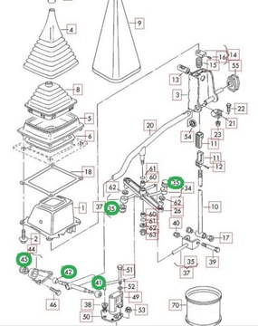 РЕМКОМПЛЕКТ ПЕРЕКЛЮЧЕНИЯ ПЕРЕДАЧ VW TRANSPORTER T4