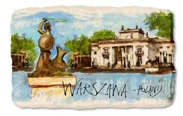 WARSZAWA POLAND ŁAZIENKI magnes kamień 007