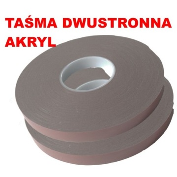 Taśma dwustronnie klejąca AKRYLANOWA SUPER MOCNA !