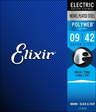 Elixir POLYWEB 9-42 struny do gitary elektrycznej