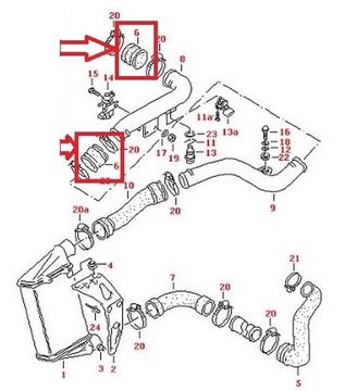 RURA WĄŻ TURBO INTERCOOLERA VW PASSAT 1.9 TDI