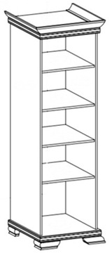 Шкаф-витрина с полками KORA KRW1 Gała Meble SAMOA KING