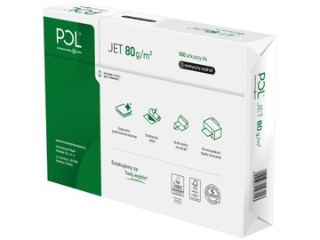 POLjet A4, белая копировальная бумага, 80 г/м²