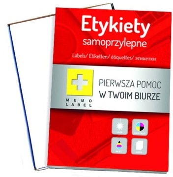 105x148 ETYKIETY SAMOPRZYLEPNE KLEJĄCE A4 100szt